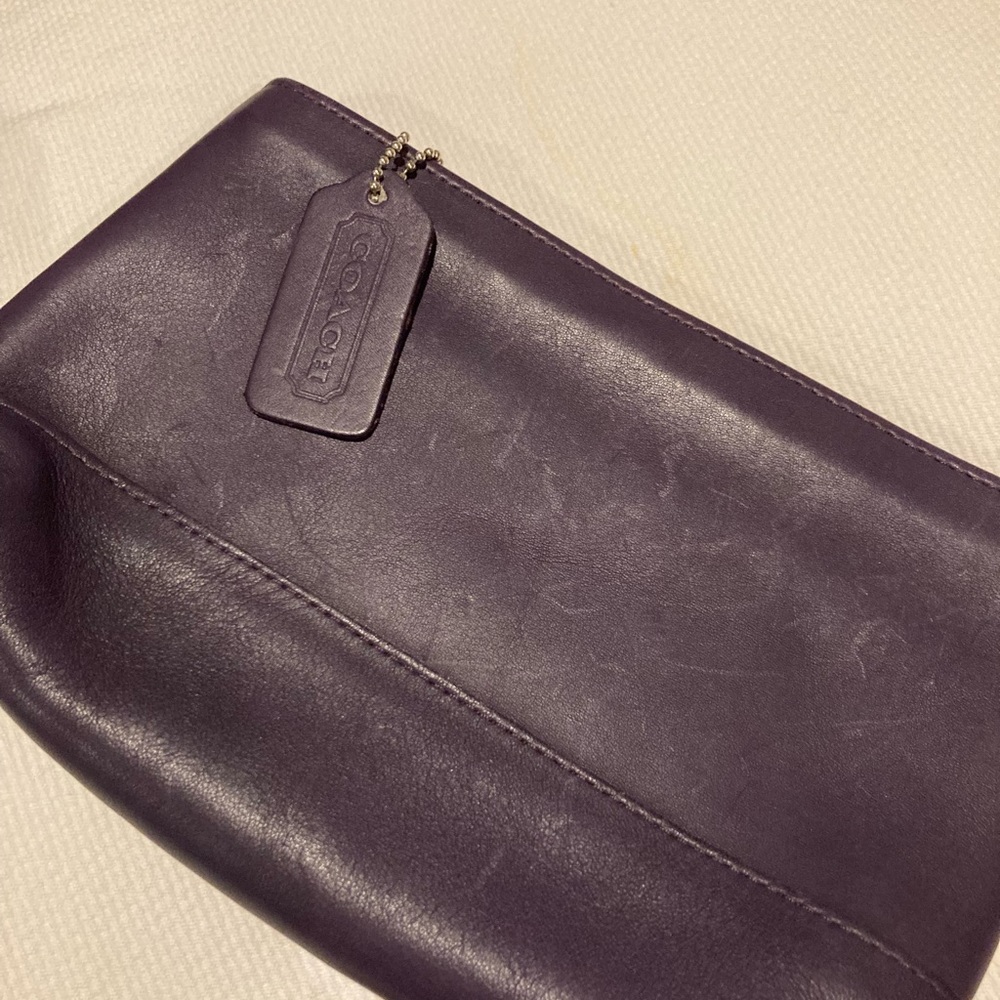 Beautiful Coach make up bag in Eggplant